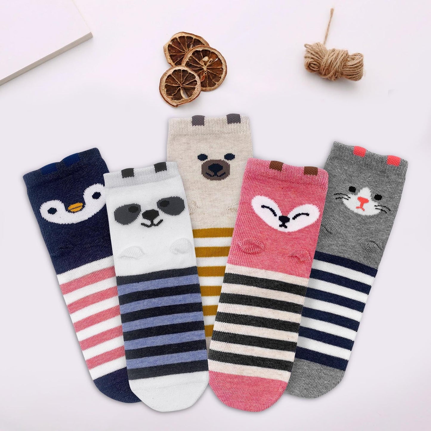 Girls Socks, AMITOFO Kids Socks Cartoon Socks, Cute Animal Fun Crew Fashion Funny Novelty kid socks,Cotton Socks Gifts, 2-12 Years, 5 Pairs