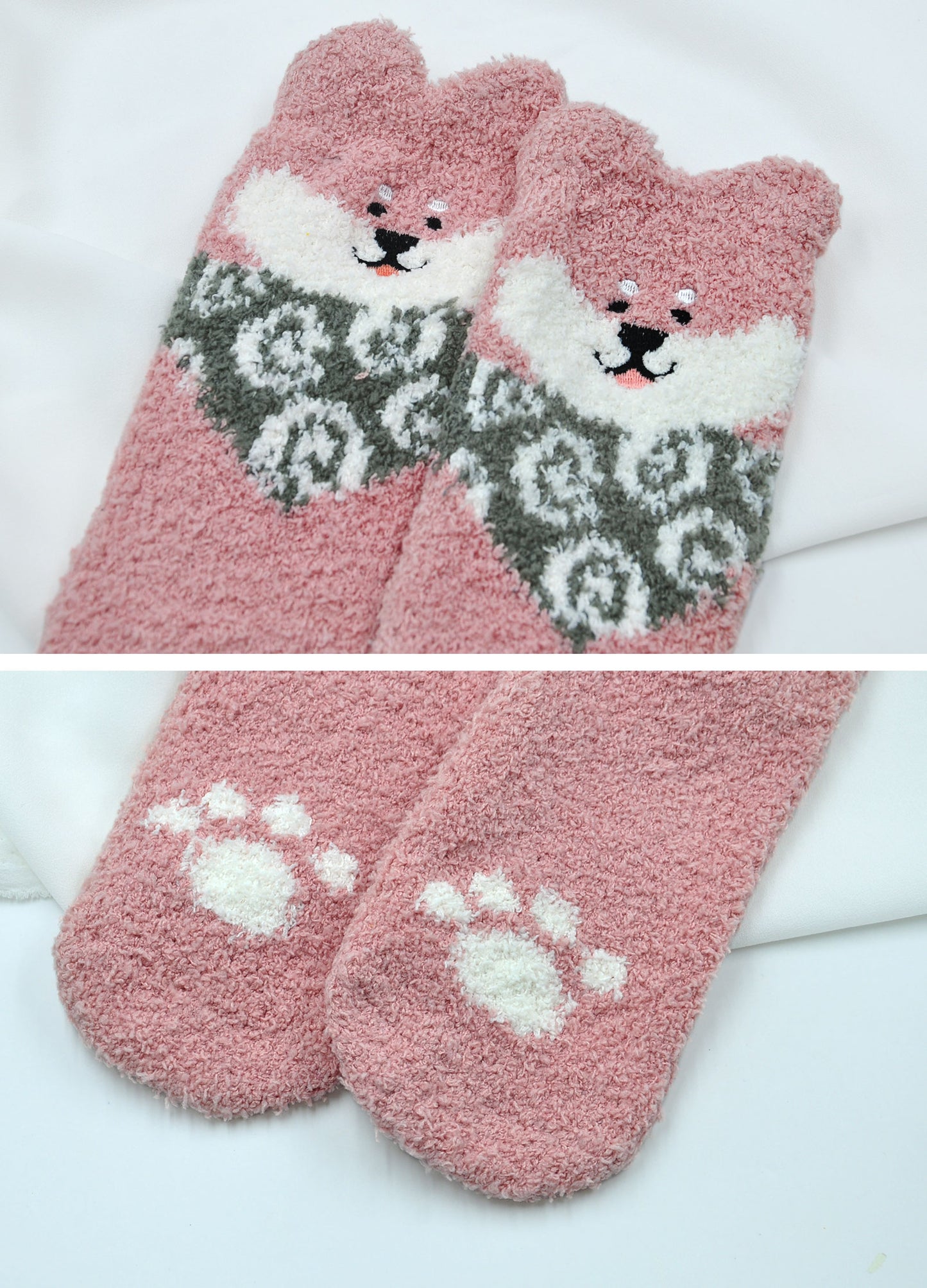 ZFSOCK Womens Fuzzy Socks Winter Warm Soft Fluffy Slipper Socks Cute Animal Crew Sock Sleeping Bed Cozy Socks,5 Pairs