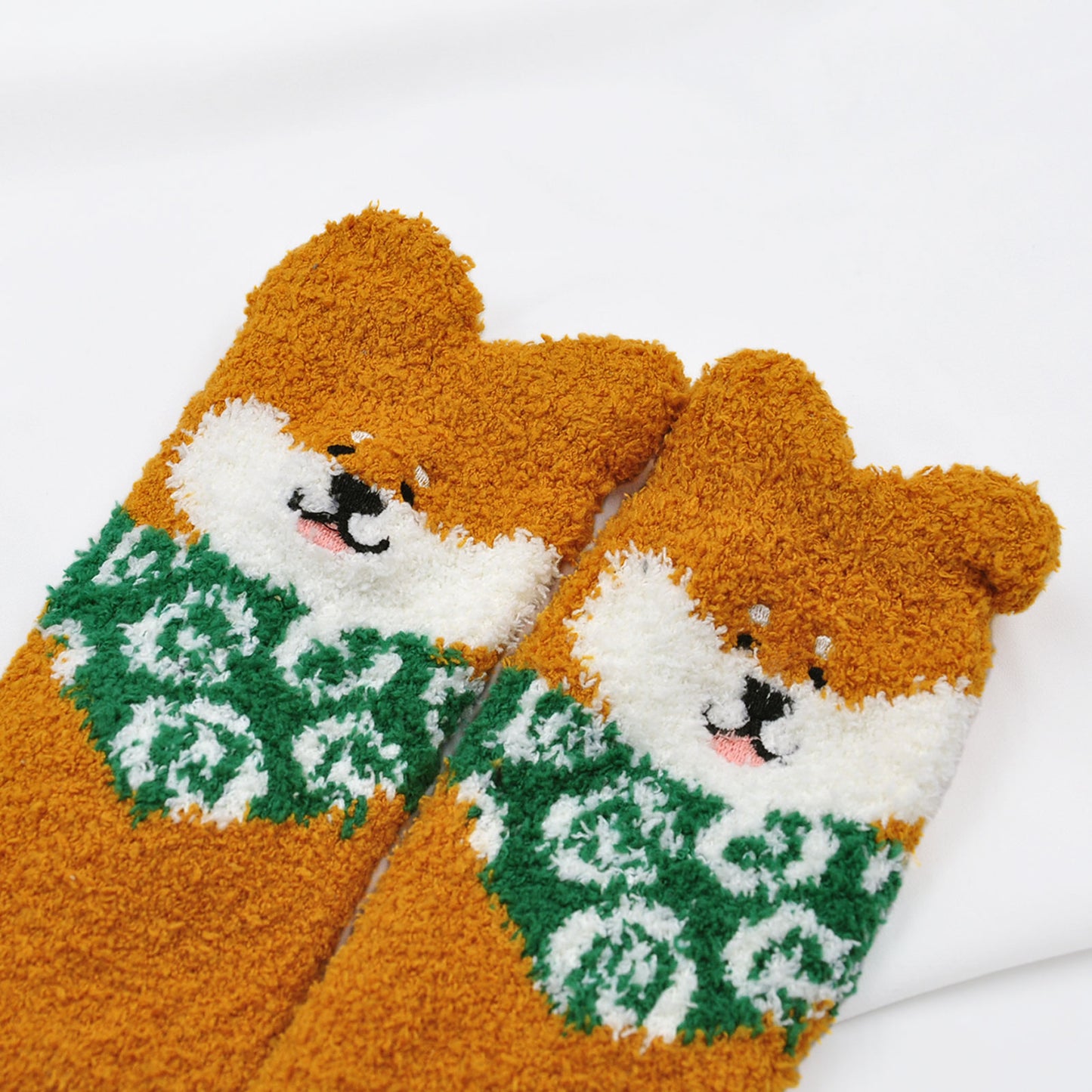 ZFSOCK Womens Fuzzy Socks Winter Warm Soft Fluffy Slipper Socks Cute Animal Crew Sock Sleeping Bed Cozy Socks,5 Pairs