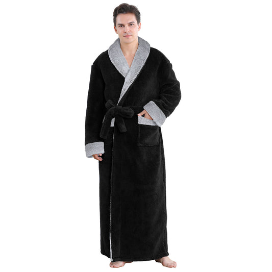 Mens Robe: AMITOFO Cozy Warm Soft Plush Fleece Robes for Men Long Length - Thick Winter Spa Bathrobe for Men Gifts with Pocket