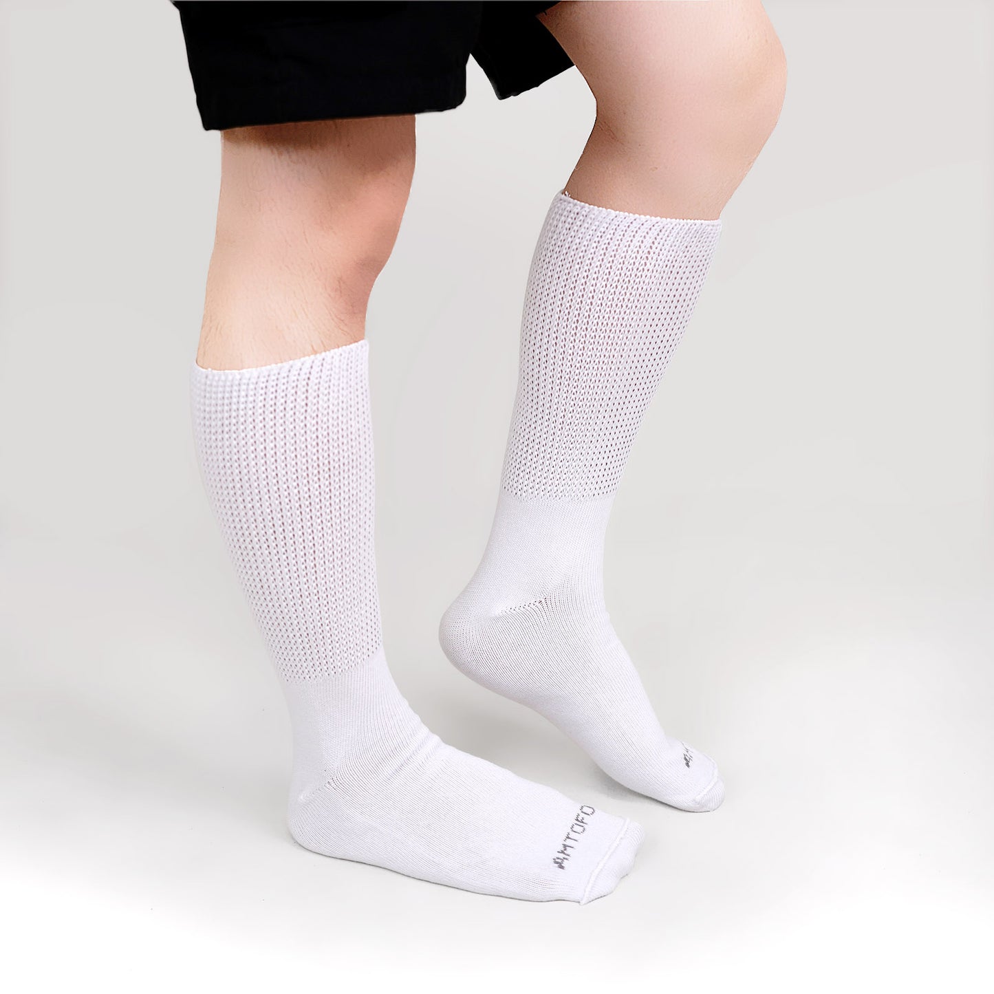 Diabetic Socks, AMITOFO 3 Pairs Diabetic Socks for Men Women Extra Wide Calf Size 10 13 for Swollen Feet, Cotton Edema Bariatric Must Haves Neuropathy Socks