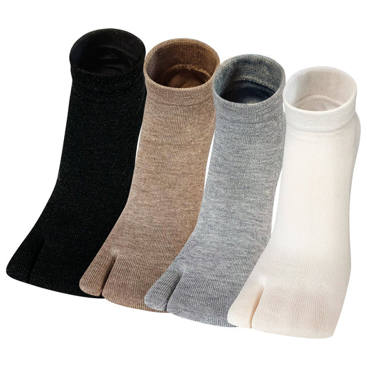 ZFSOCK's Two Toe Women's Socks - Comfortable and Stylish Footwear (4 Pairs)