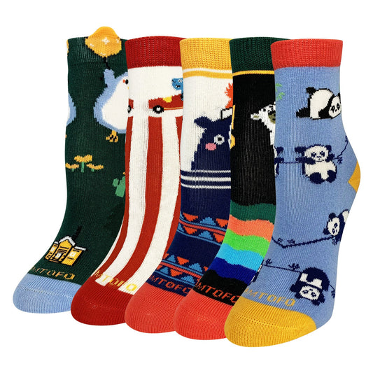 ZFSOCK's Kids Animals Socks Fun and Comfortable Animal Themed Socks for Children