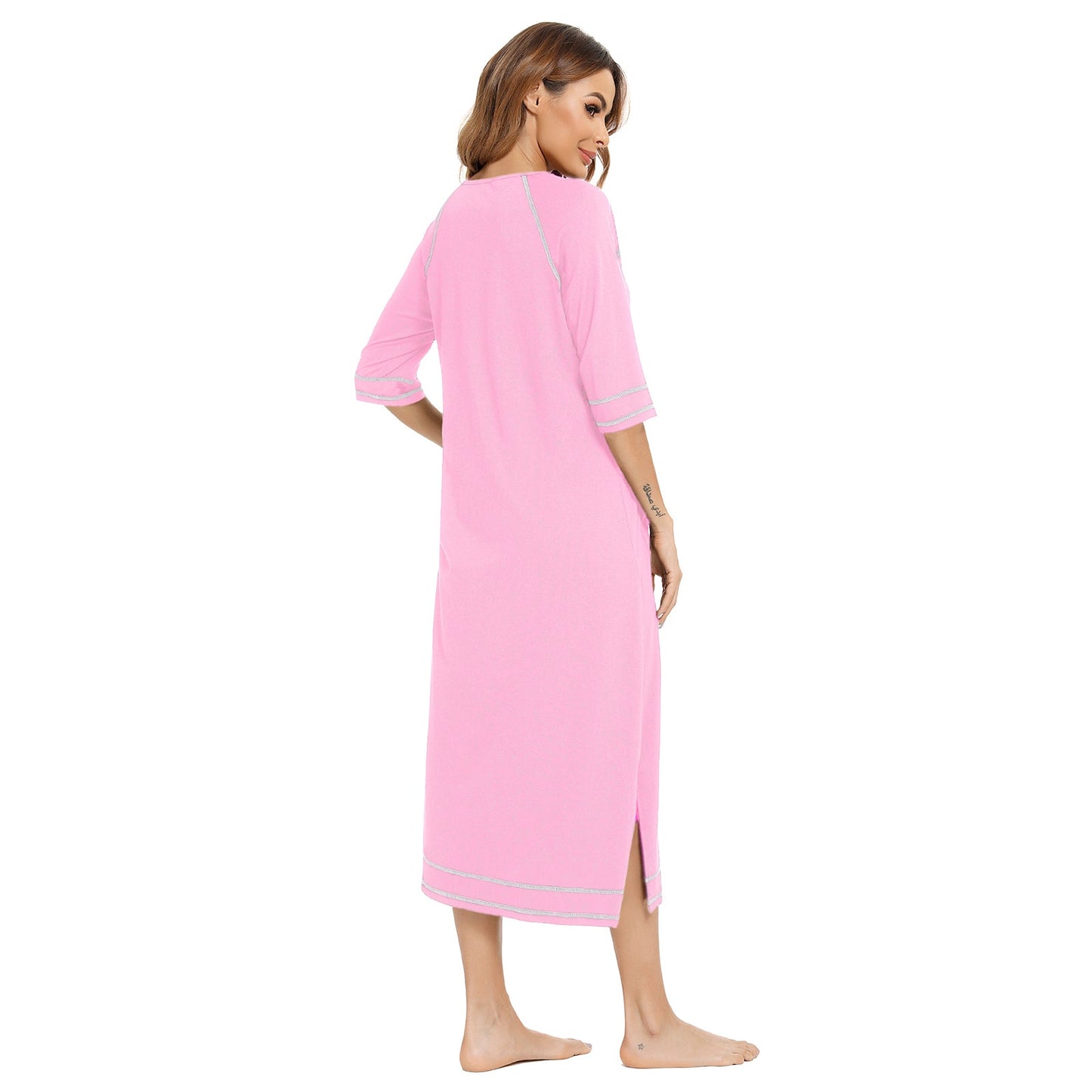 ZFSOCK's Women's Zip-Up Dressing Gown - Comfortable and Stylish Loungewear