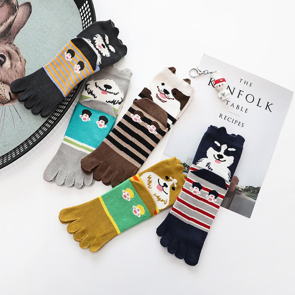 5 pairs cute dog socks for women