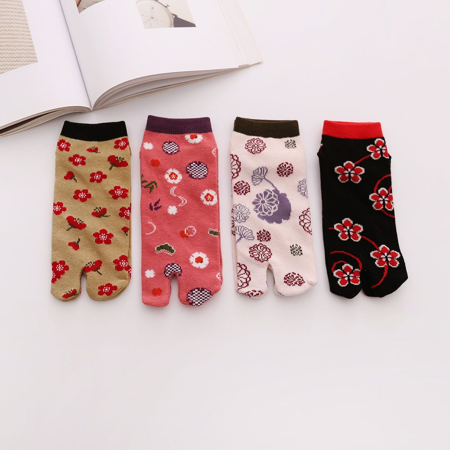 floral slippers crew socks for women free shipping