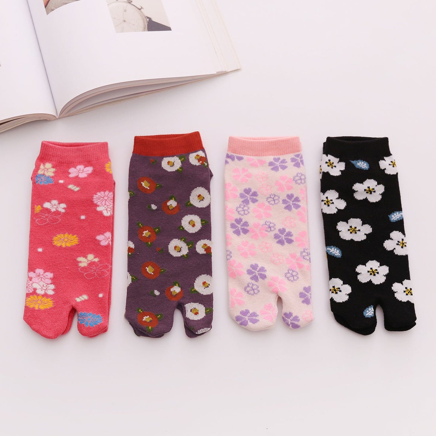 floral slippers socks for women