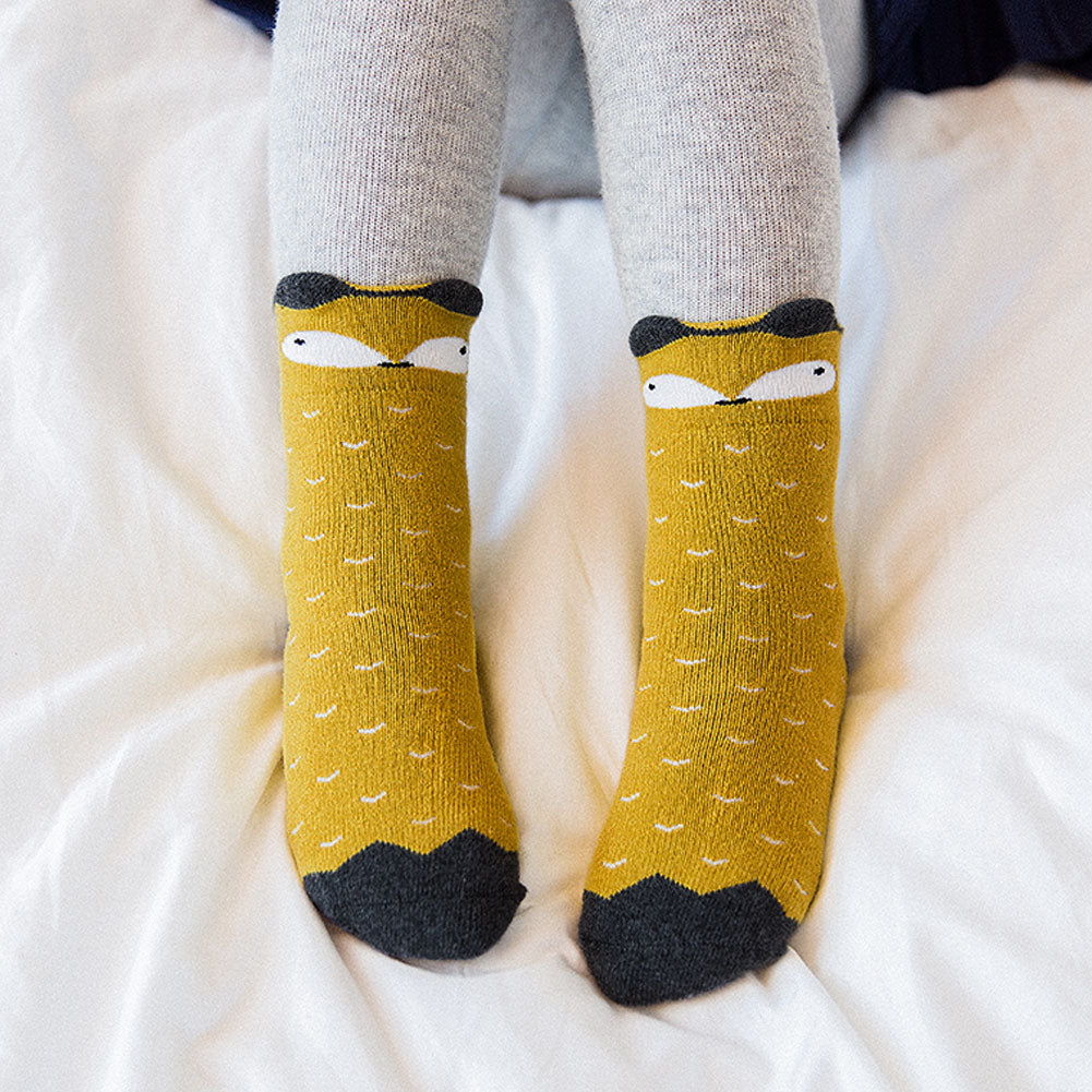 yellow animal socks for toddlers