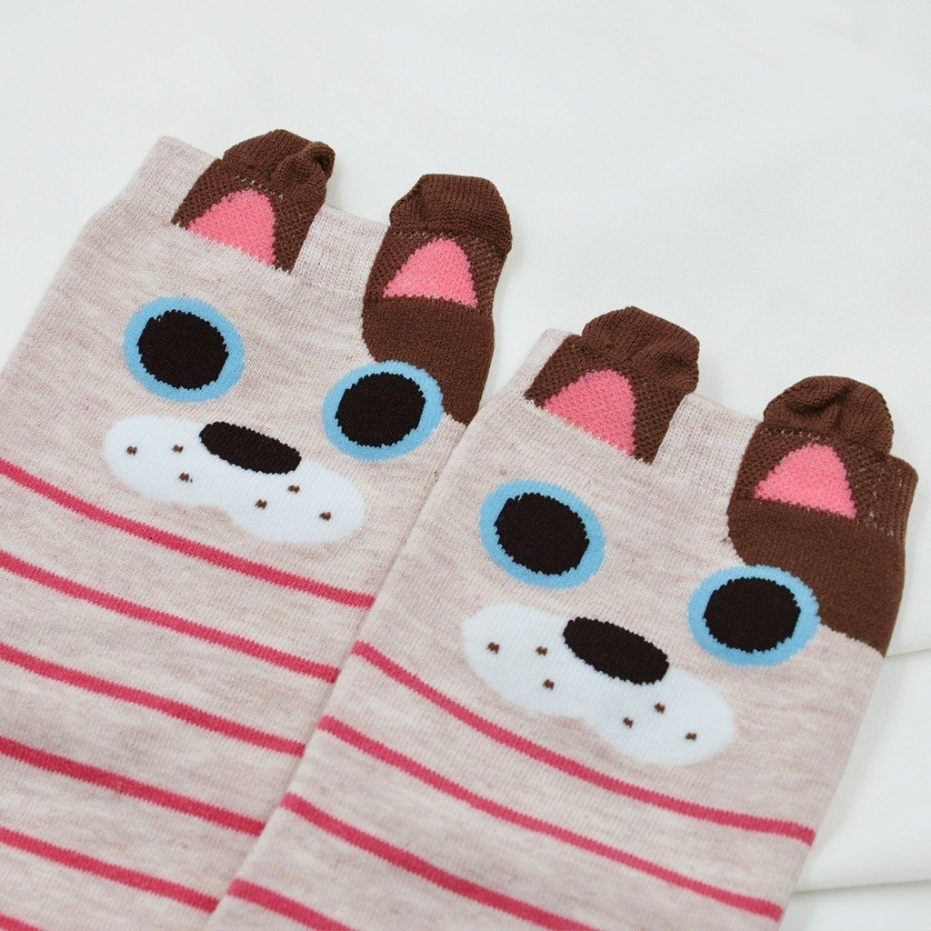 stripes animal crew socks for women