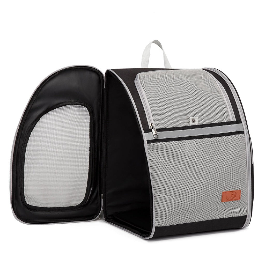 pet carrier with zipper and net