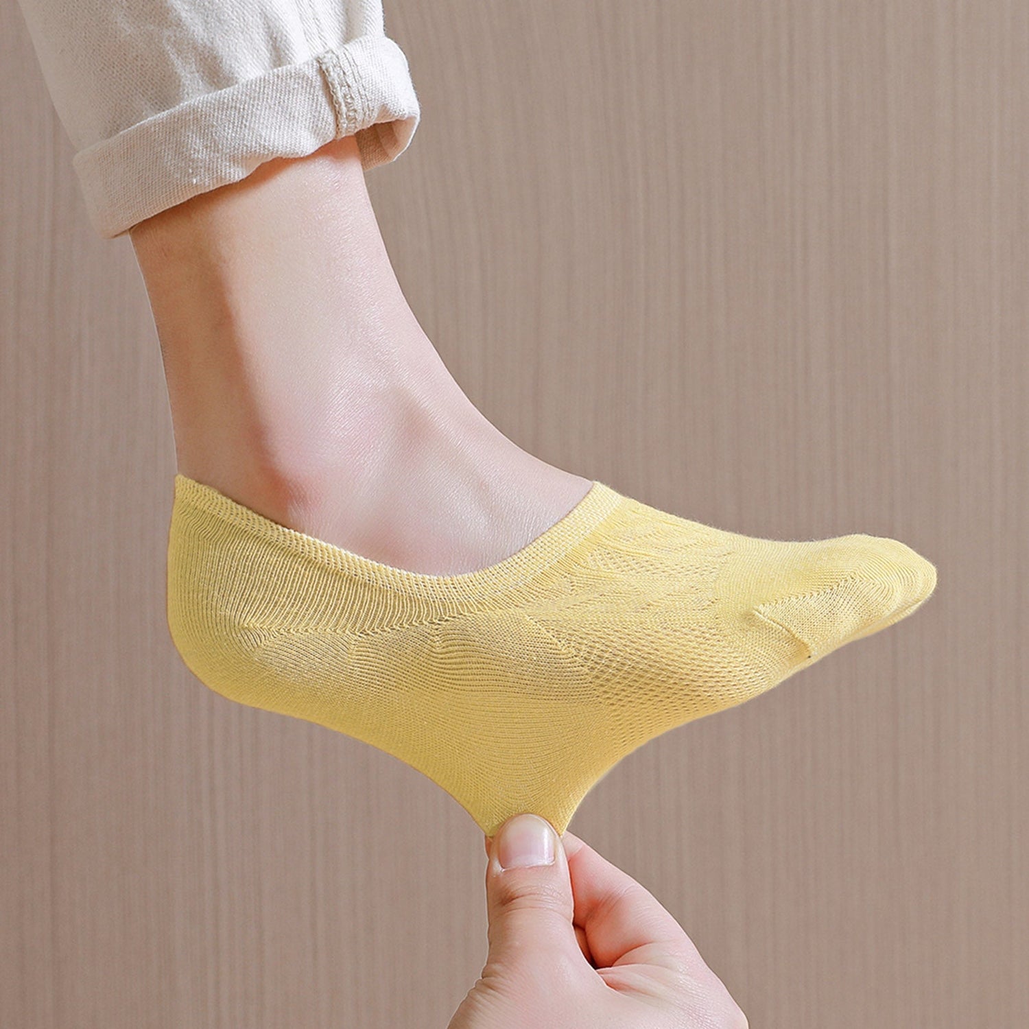 yellow stretchable socks 