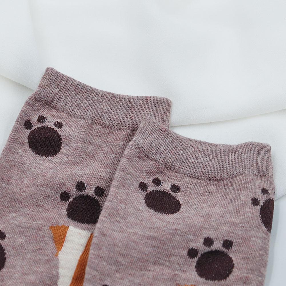 cute animal paw crew socks