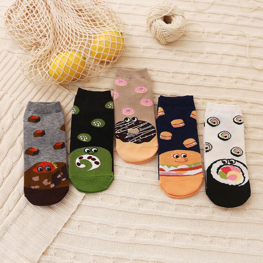 5 pairs cute novelty food design socks