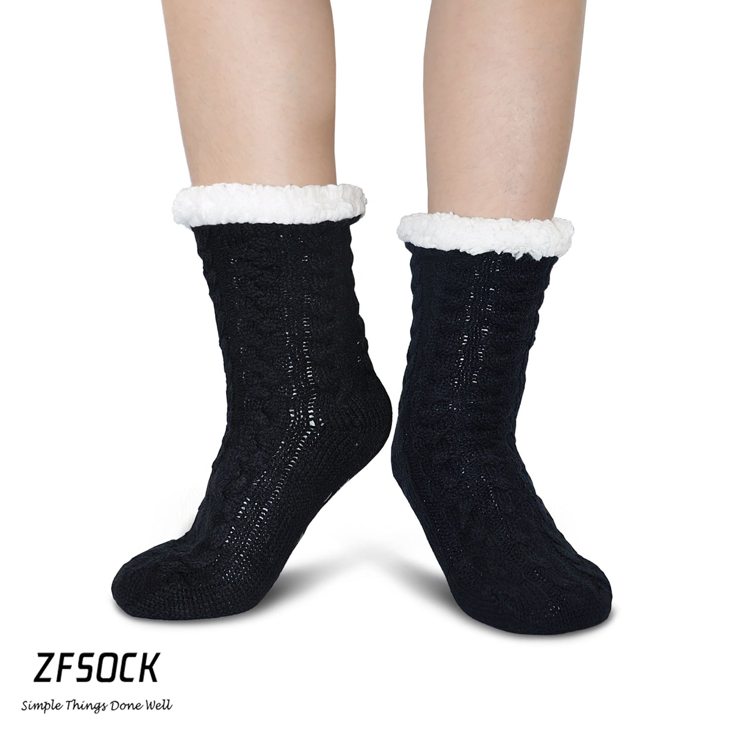 thick black winter socks for women