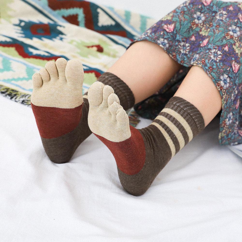 5 finger crew socks for women