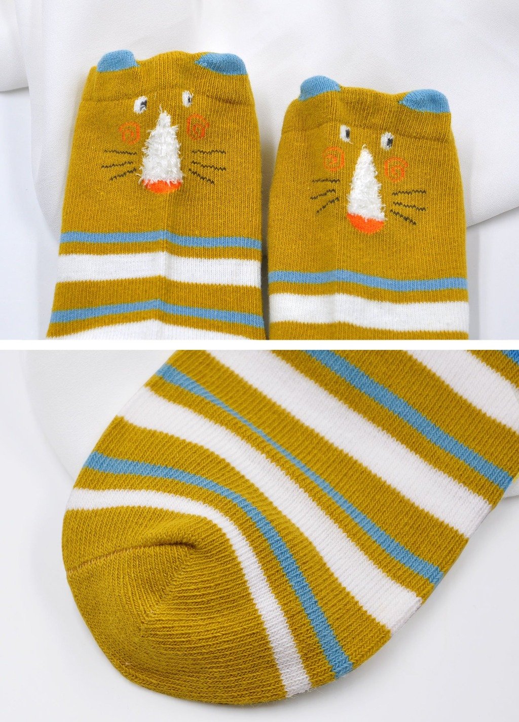 cute yellow animal socks for kids