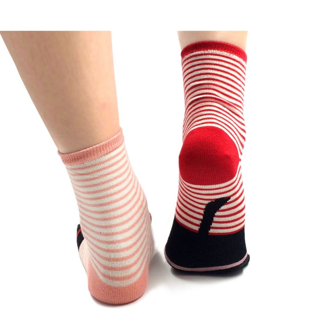 cotton stripes crew socks for women