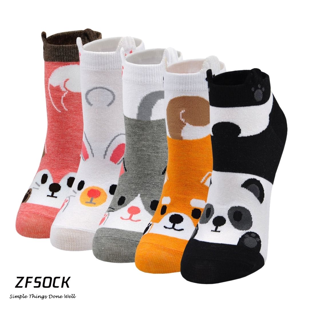 ZFSOCK Cute Animal Design Socks for Women, 5 Pairs