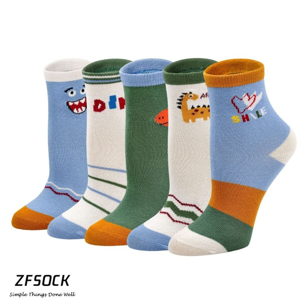 cotton dinosaur socks for boys