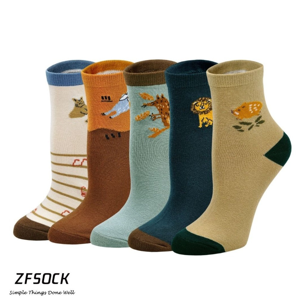 safari zoo animal socks kids