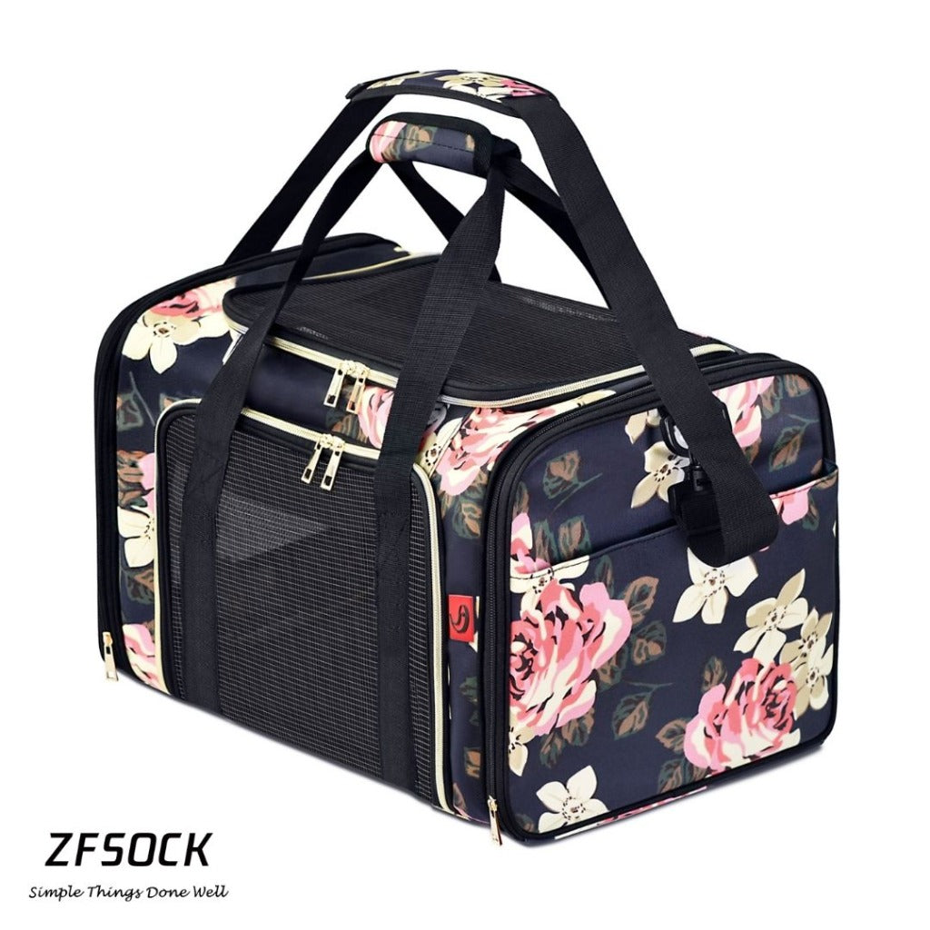 floral pet carrier