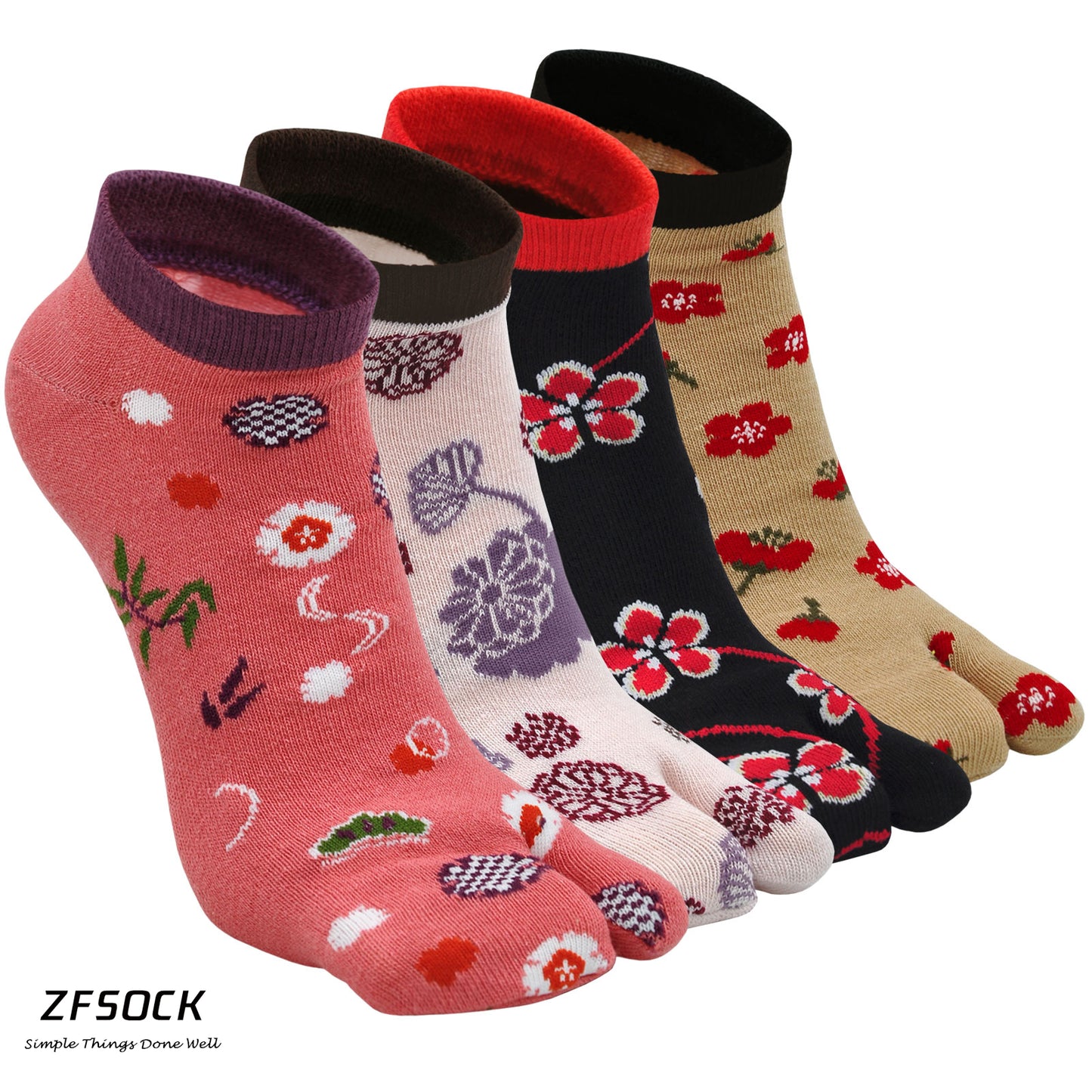 fun floral slippers socks